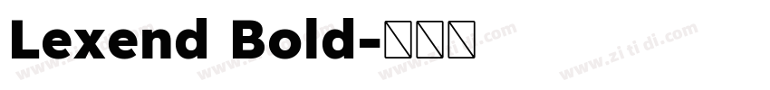 Lexend Bold字体转换